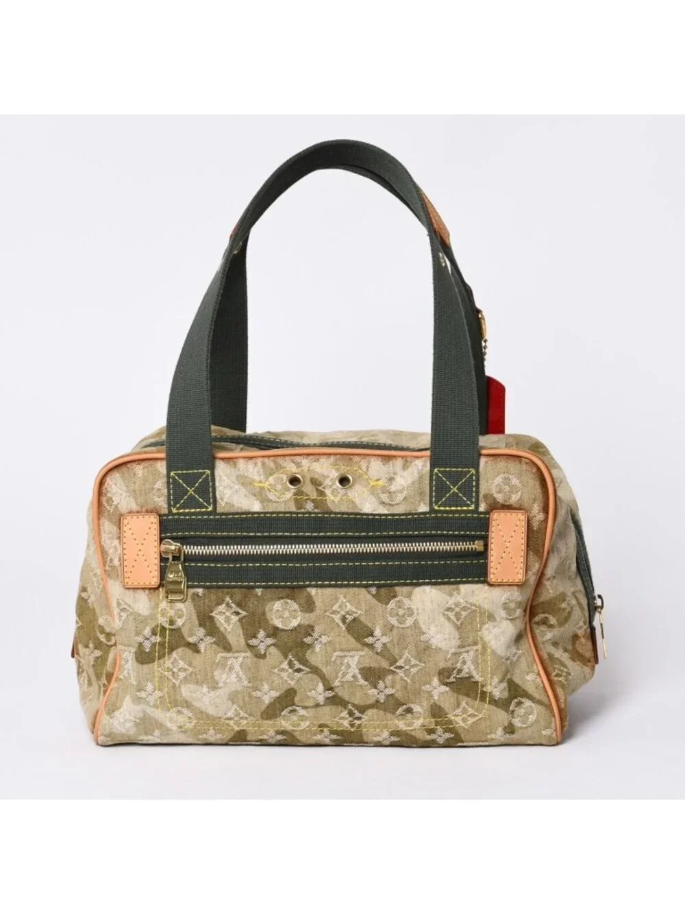 Louis Vuitton Monogram Moflage Denim Jasmine Handbag Khaki Takashi Murakami
